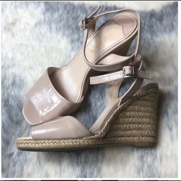 Prada Shoes - Prada Nude Espadrille Wedges 39.5